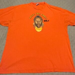 Vintage 2000 Mr. T “I Pity the Fool” Orange T-Shirt XL Hanes Heavyweight Tag